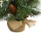 18" Pre-Lit Mixed Pine Artificial Christmas Tree with Holly Berries & Pinecones, Clear LED Lights